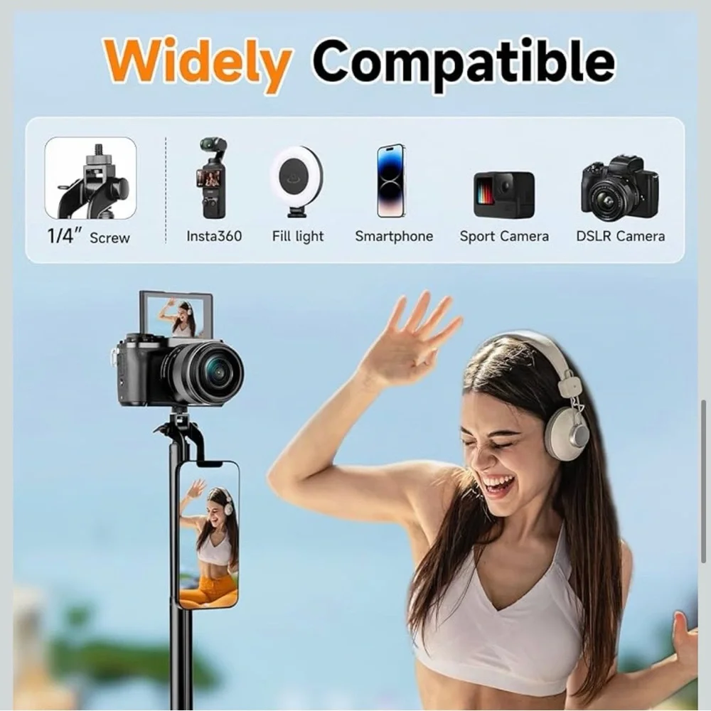 VICTIV | Brand NIB - Magnetic Selfie Stick Phone Tripod - Rechargeable w/ Remote